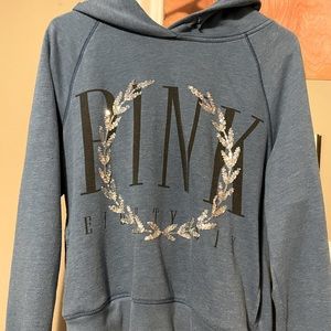 PINK | Heather Blue Hoodie